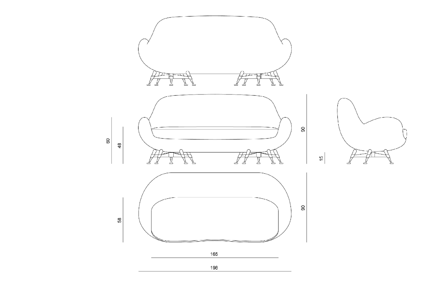 Visionnaire Mercury Sofa