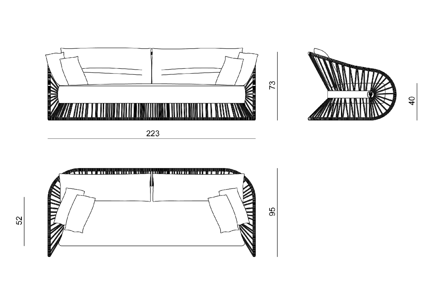 Visionnaire Stankar Outdoor Sofa