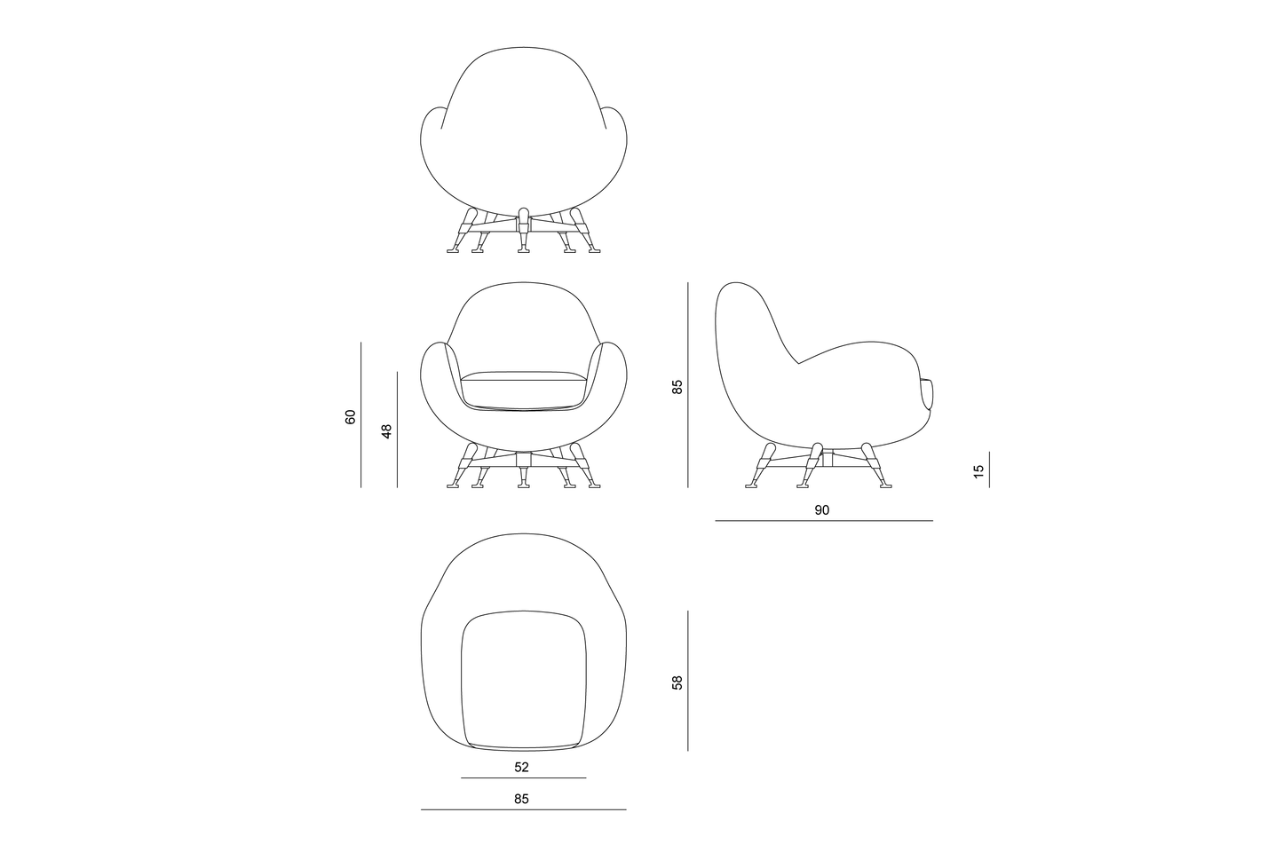 Visionnaire Mercury Armchairs