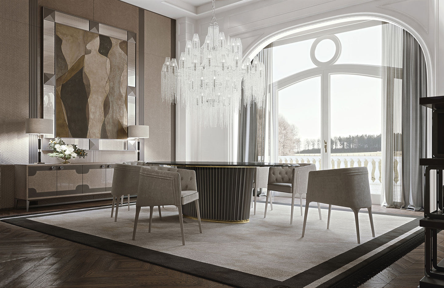 Vittoria Frigerio Poggi Capitonnè Dinning Chair