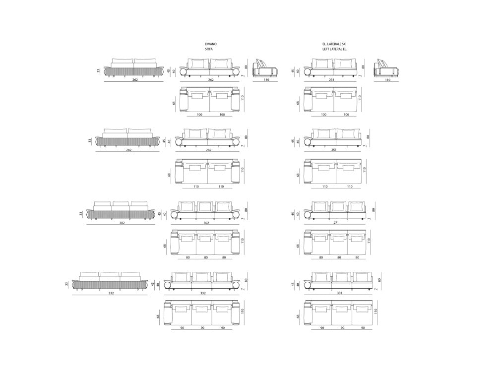 Visionnaire Donovan Roll Sofa