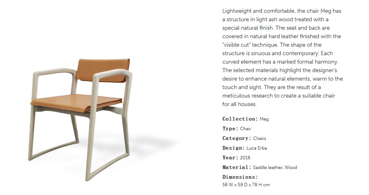 Cornelio Cappellini Meg Dinning Chair