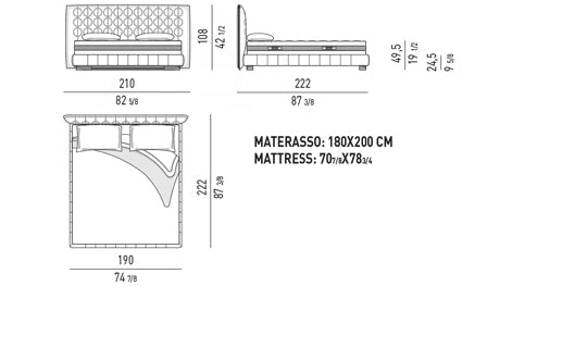 Minotti Curtis Bed
