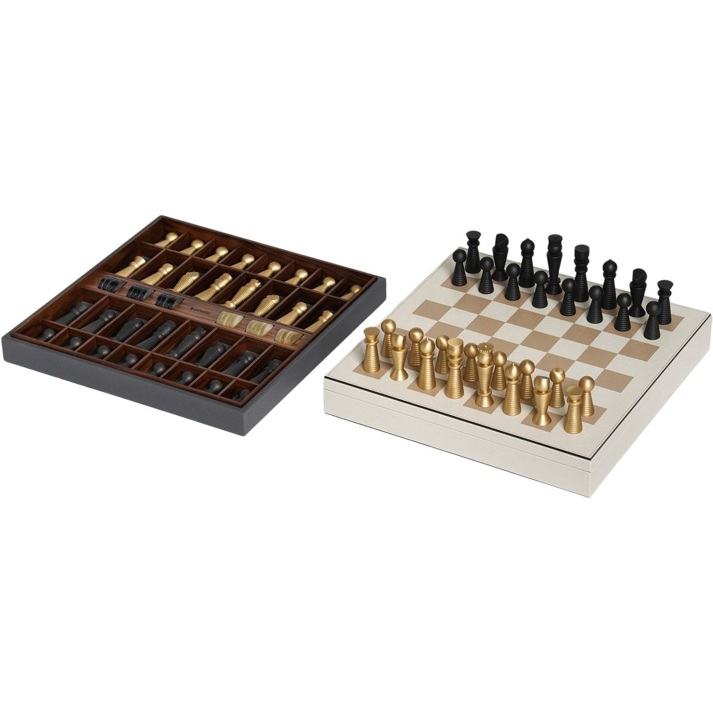 Chess & Checkers Leather Game