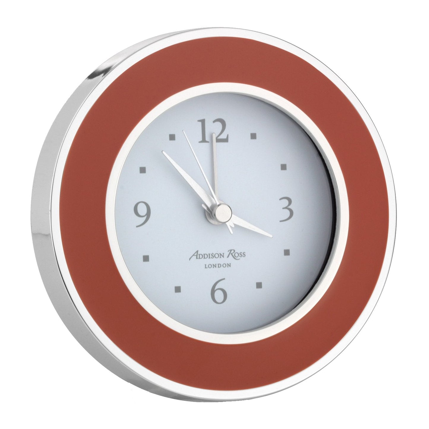 Alarm Clock Orange & Silver