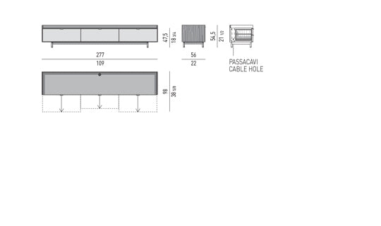 Minotti Darren TV Stand