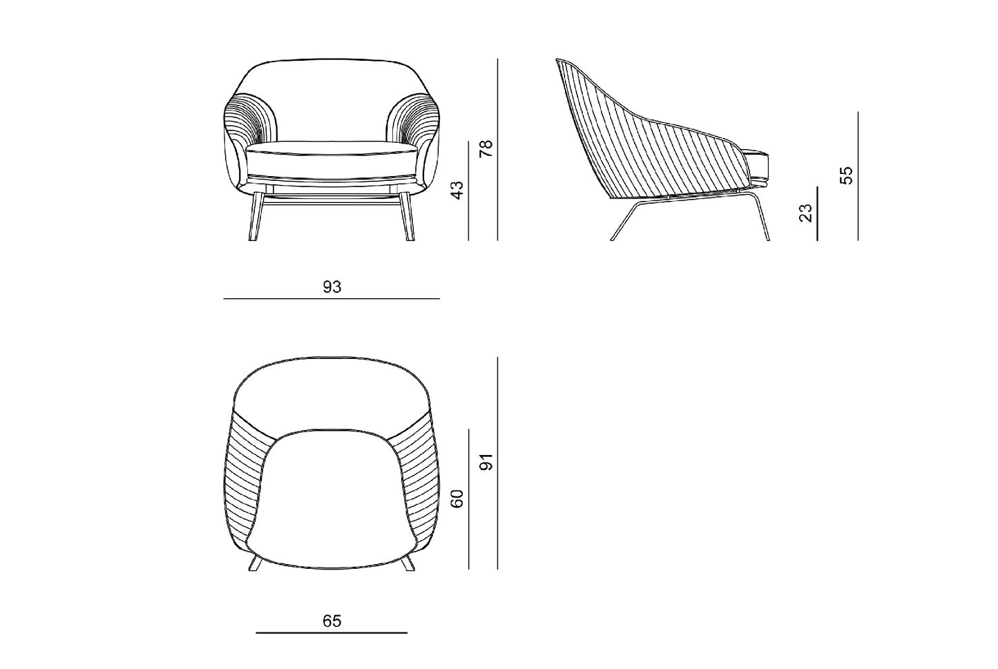 Visionnaire Whitney Armchairs