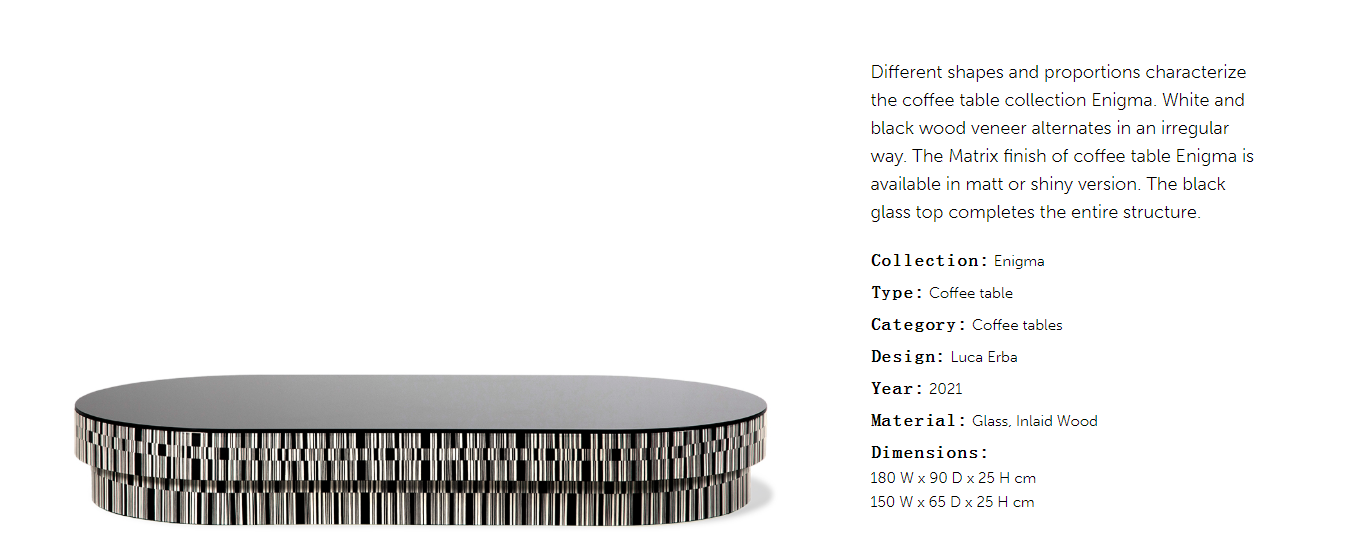 Cornelio Cappellini Enigma Coffee Table