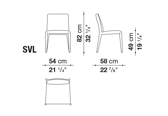 B&B Vol Au Vent Dinning Chair