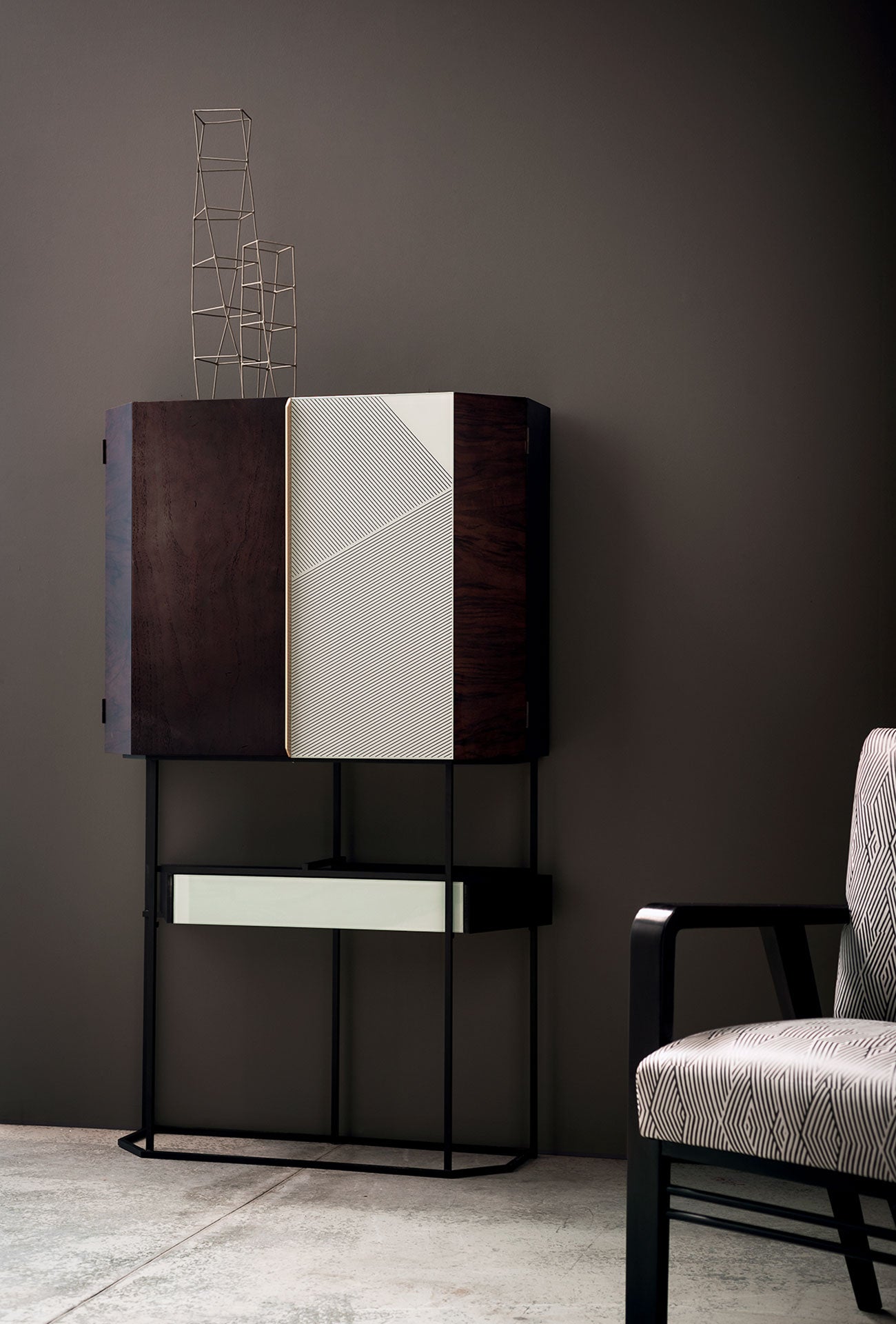 Baxter Wireframe Wine Cabinet