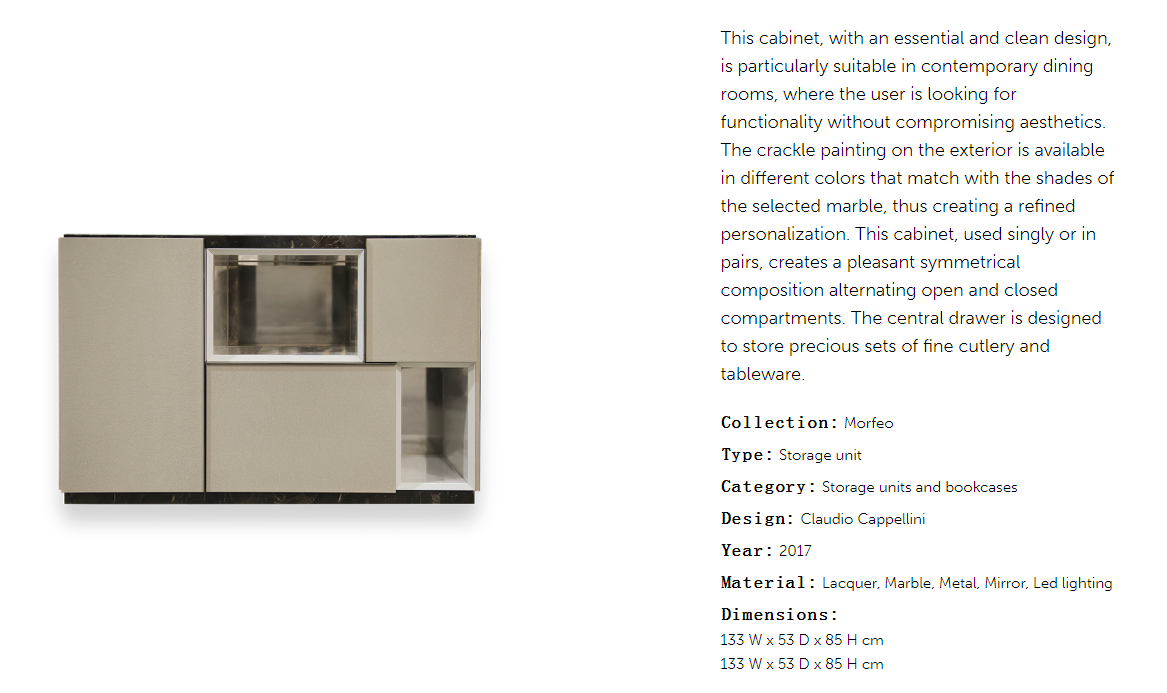 Cornelio Cappellini Morfeo Sideboard