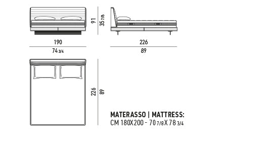 Minotti Roger Bed