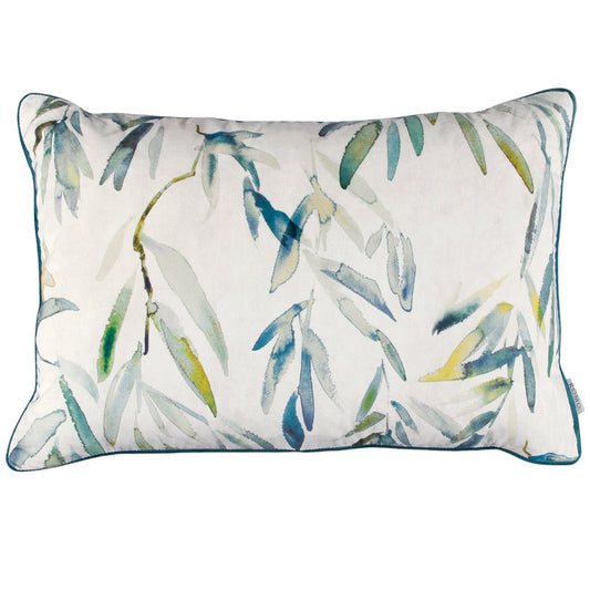 Elvey Velvet Cushion, Kingfisher