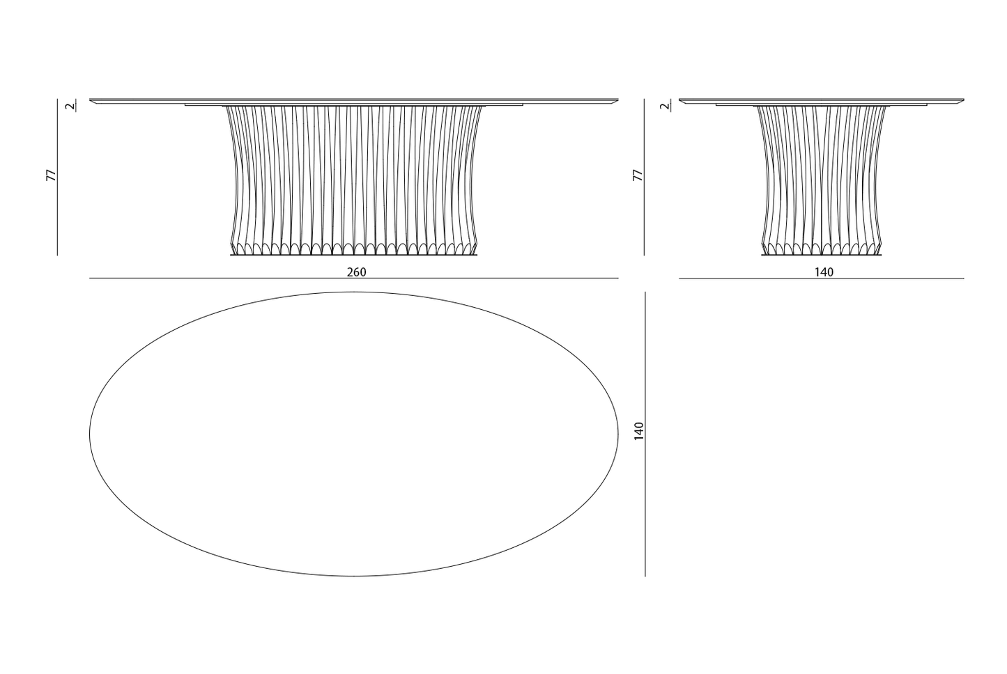 Visionnaire Panarea Dinning Table