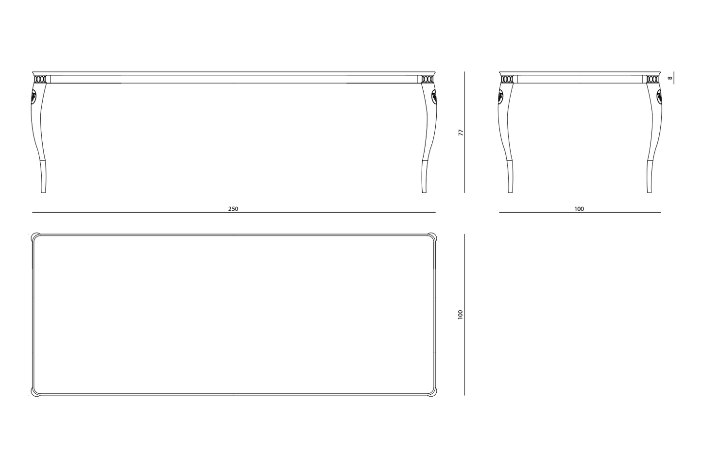 Visionnaire Esmeralda Dinning Table