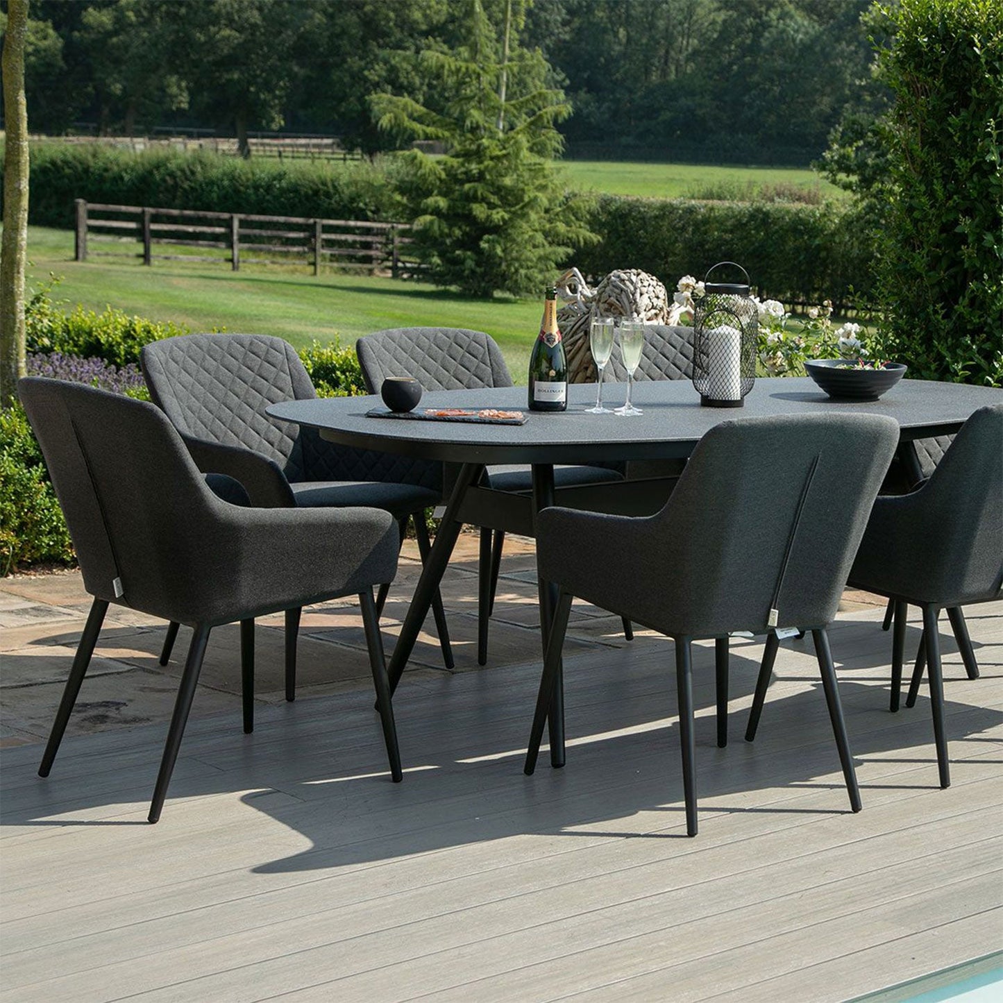 Zest Outdoor 8 Seat Oval Dining Set