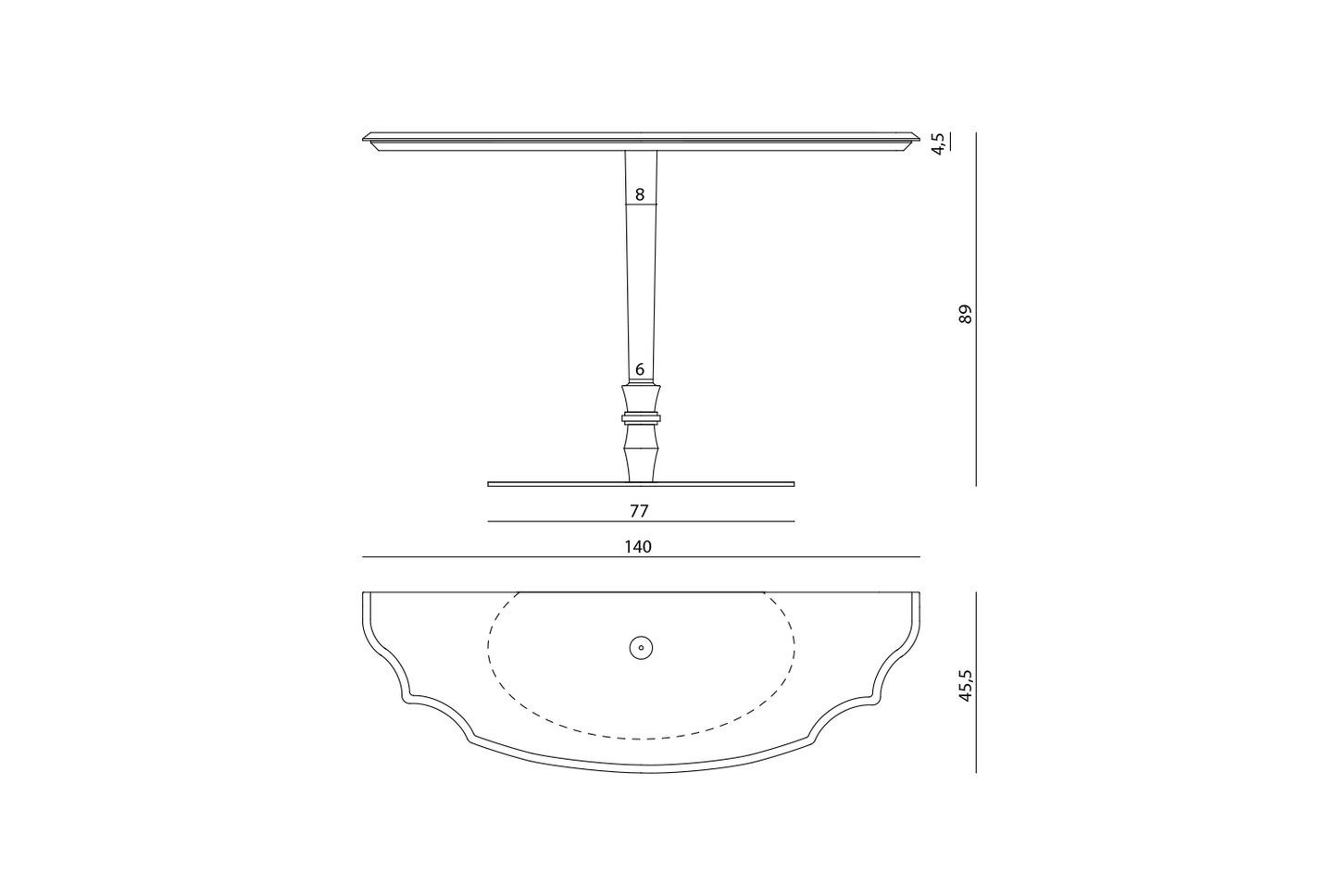 Vissionnaire Chantilly Console Table