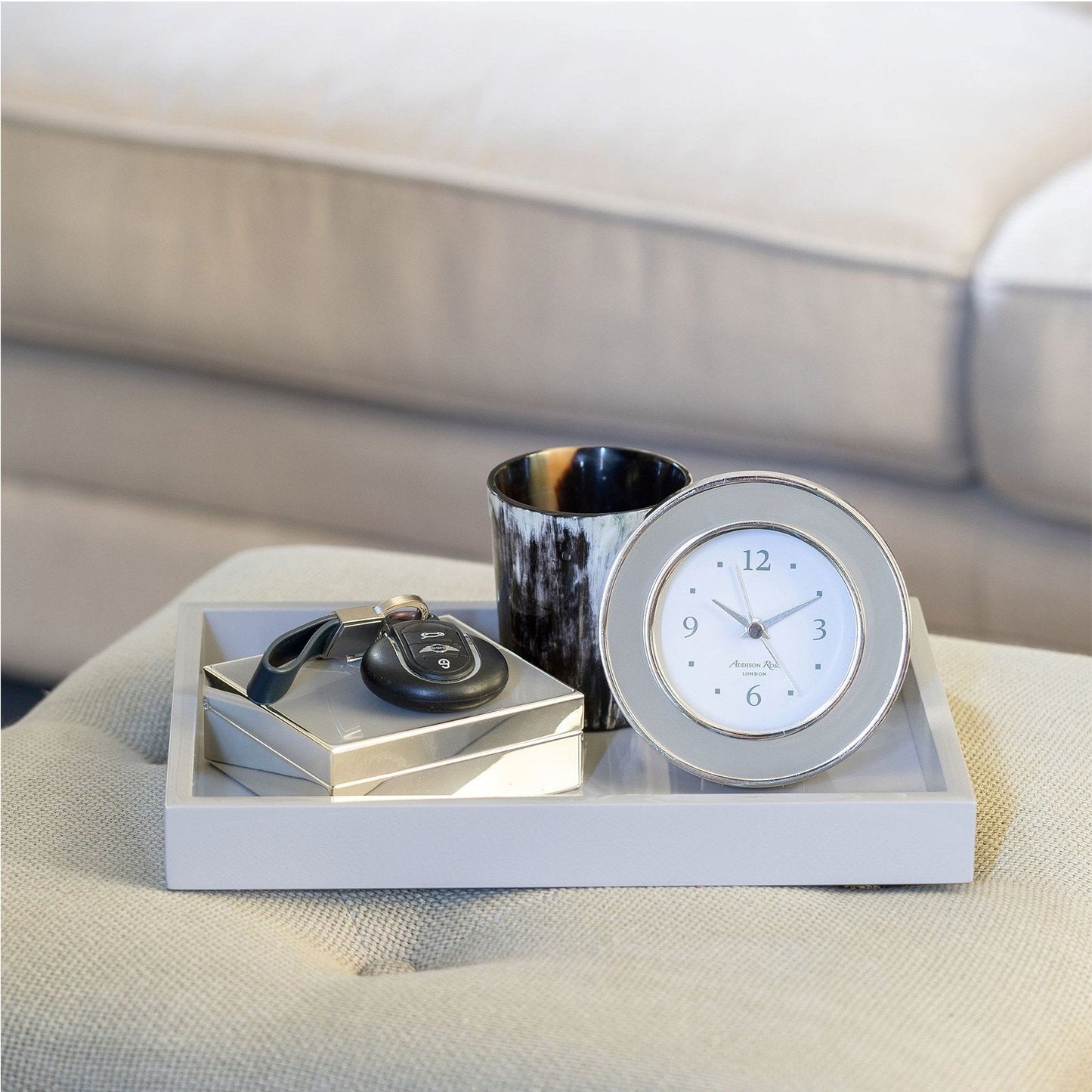 Alarm Clock Chiffon & Silver