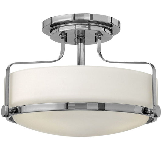 Harper 3-Light Semi Flush Ceiling Light, Chrome