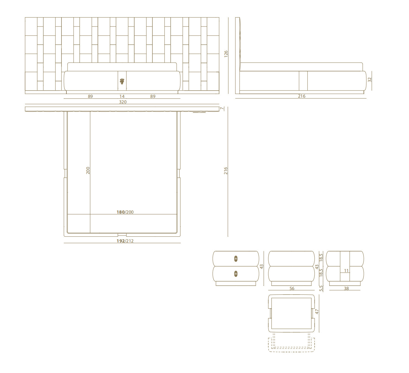 Visionnaire Perkins Bed