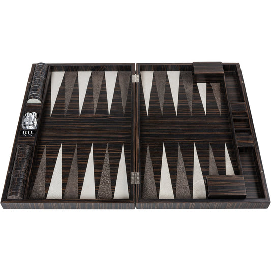 Dark Ebony Backgammon Set