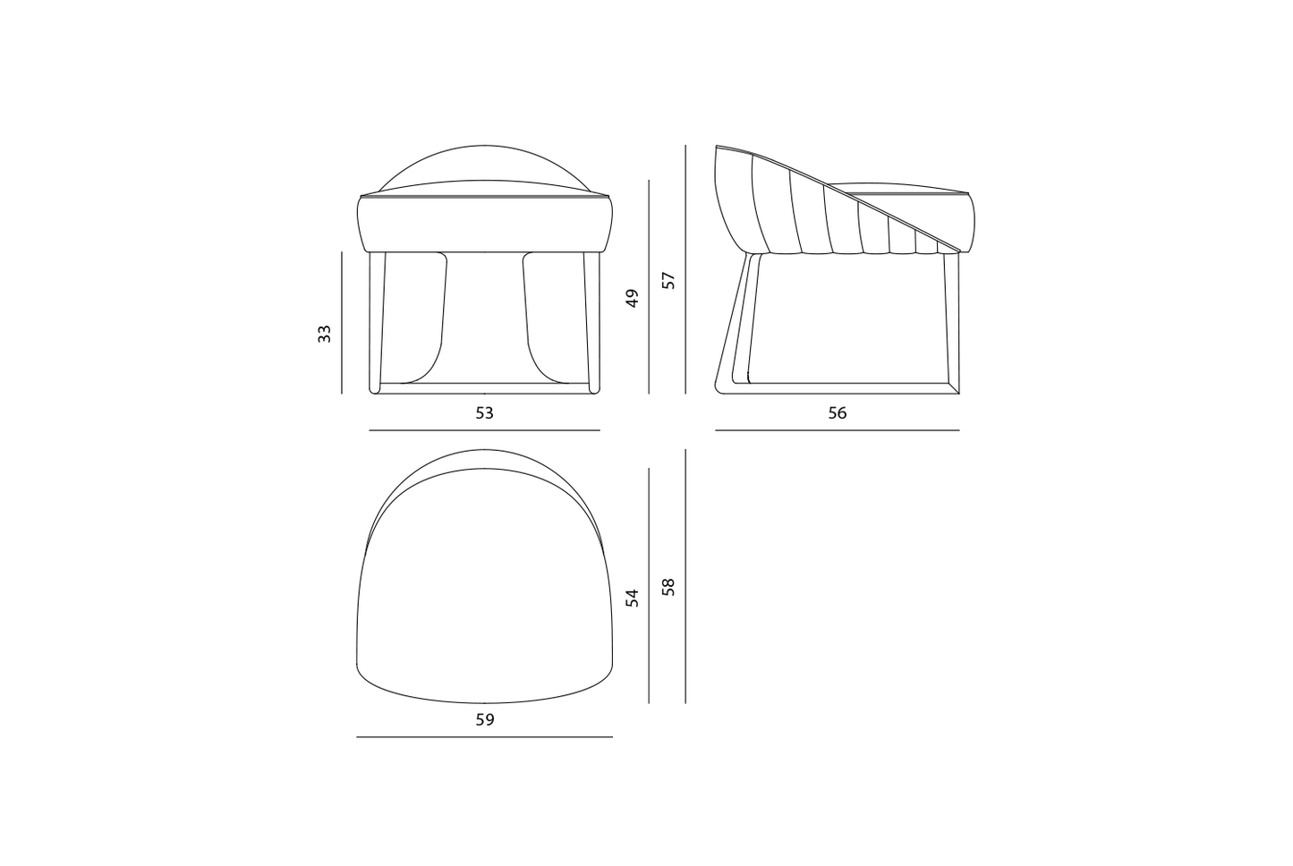 Visionnaire Grace Stool