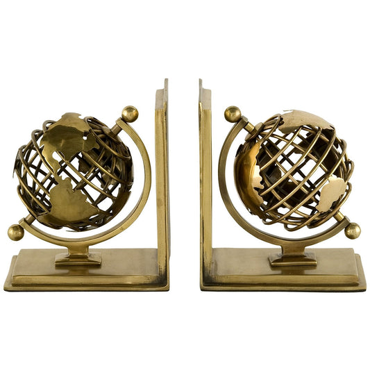 Set of 2 Globe Bookends