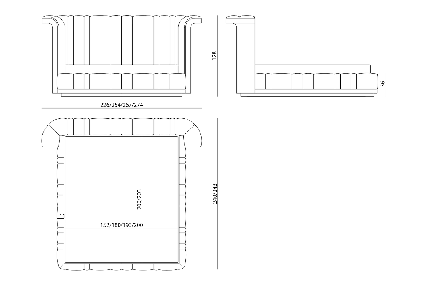 Visionnaire Porfirio Bed