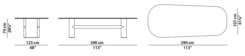 Baxter Ellipse Dinning Table