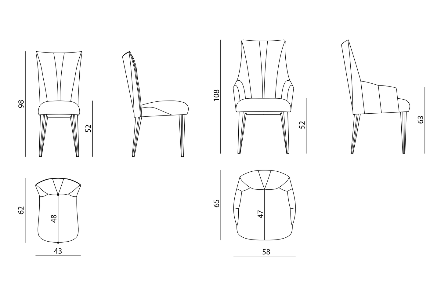 Visionnaire Ginsberg Dining Chair