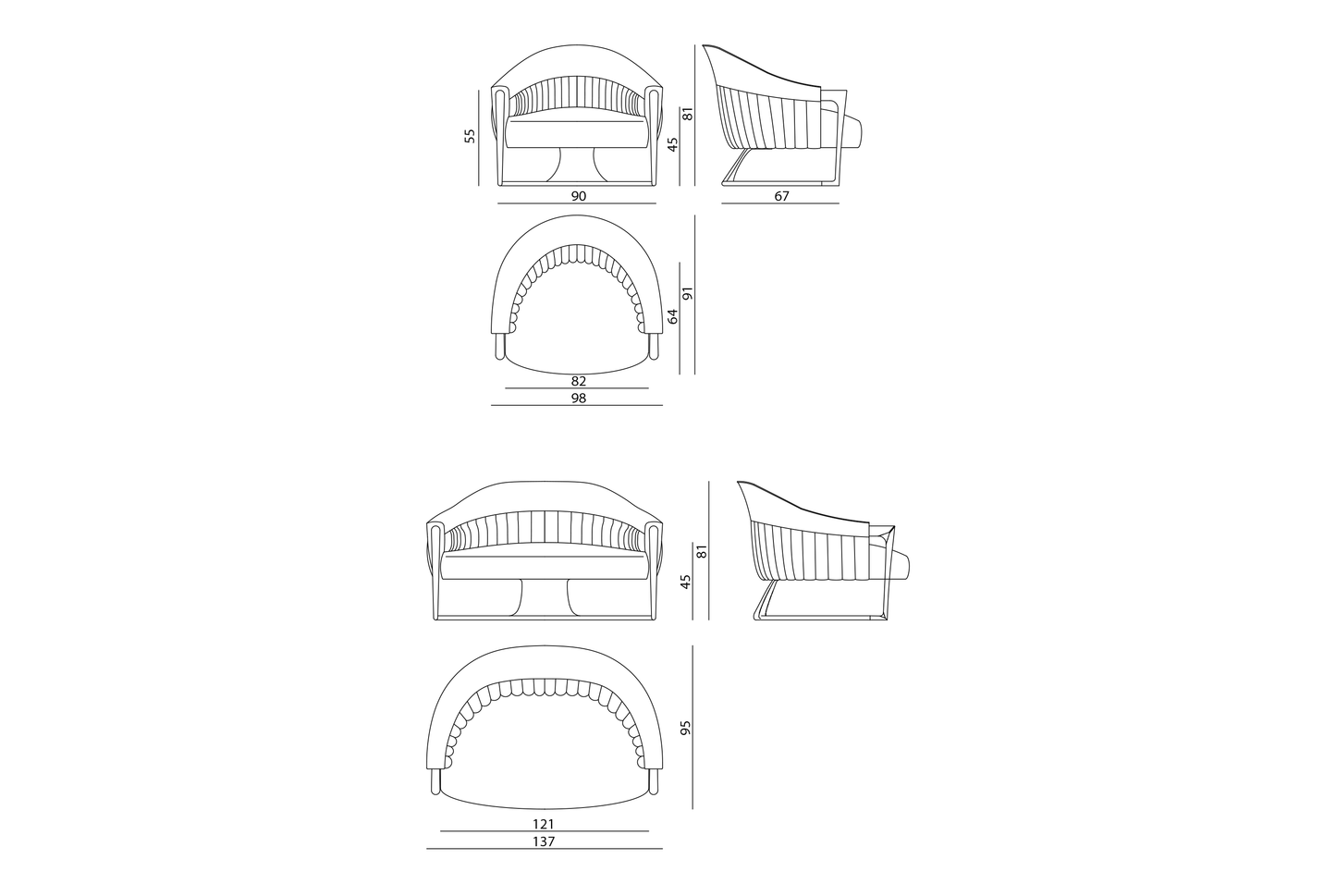 Visionnaire Grace Armchairs