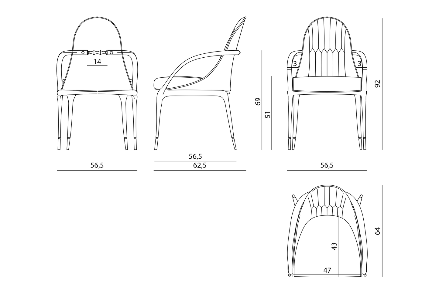 Visionnaire Jera Dining Chair