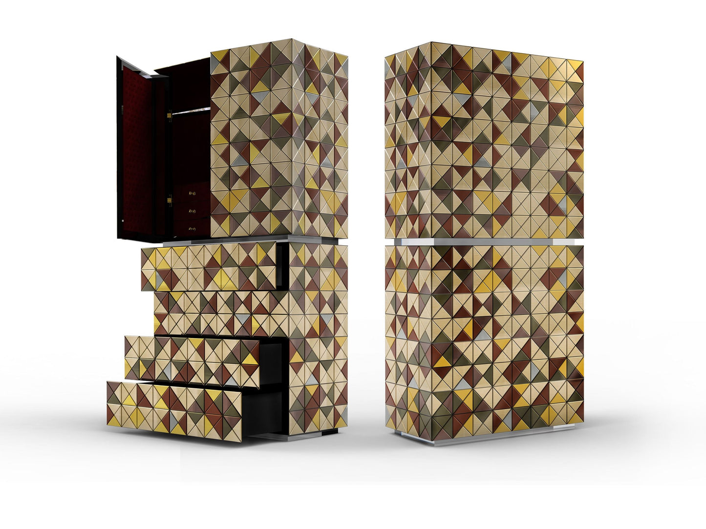 Boca Do Lobo Pixel Anodized Wine Cabinet