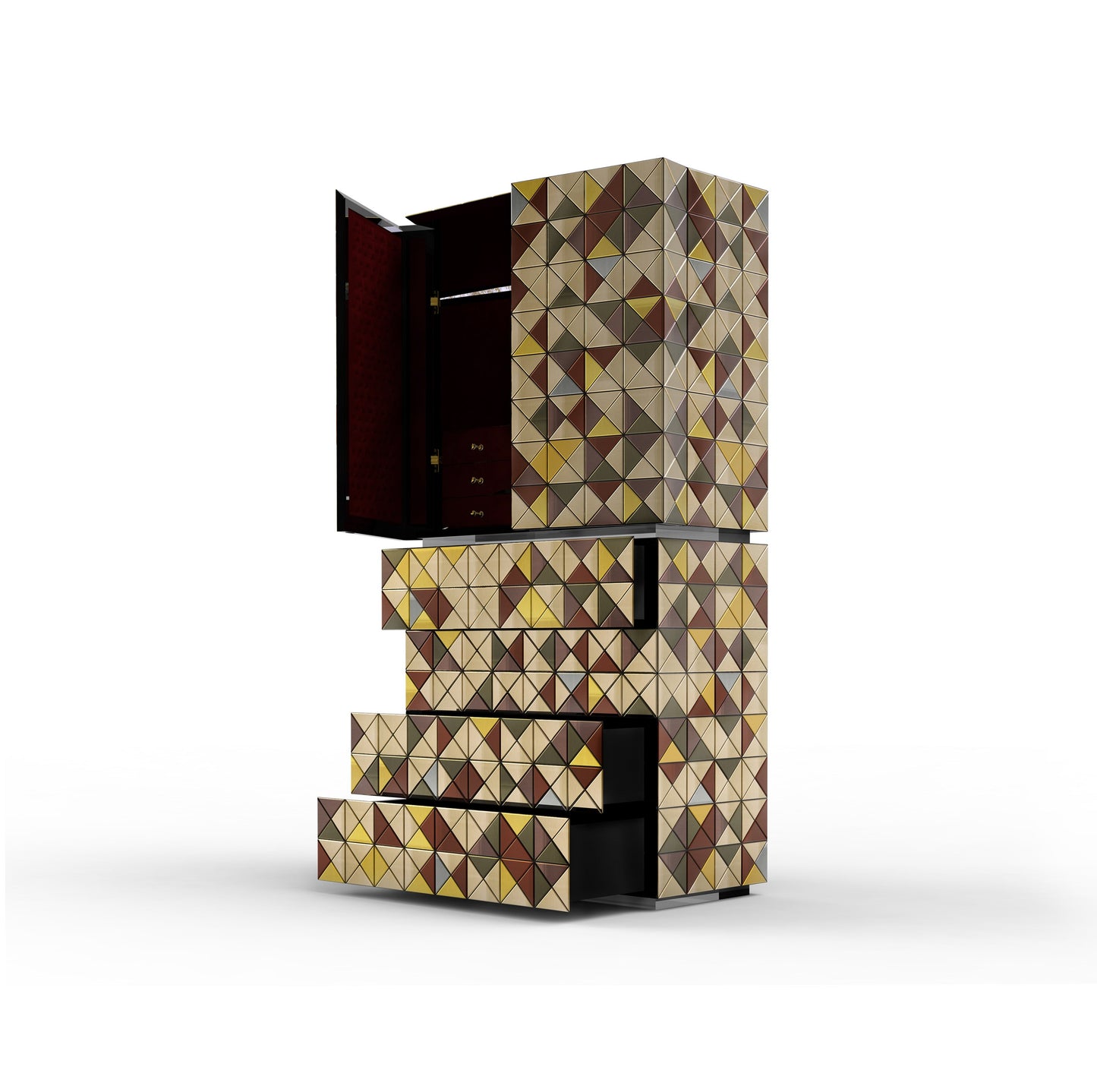 Boca Do Lobo Pixel Anodized Wine Cabinet