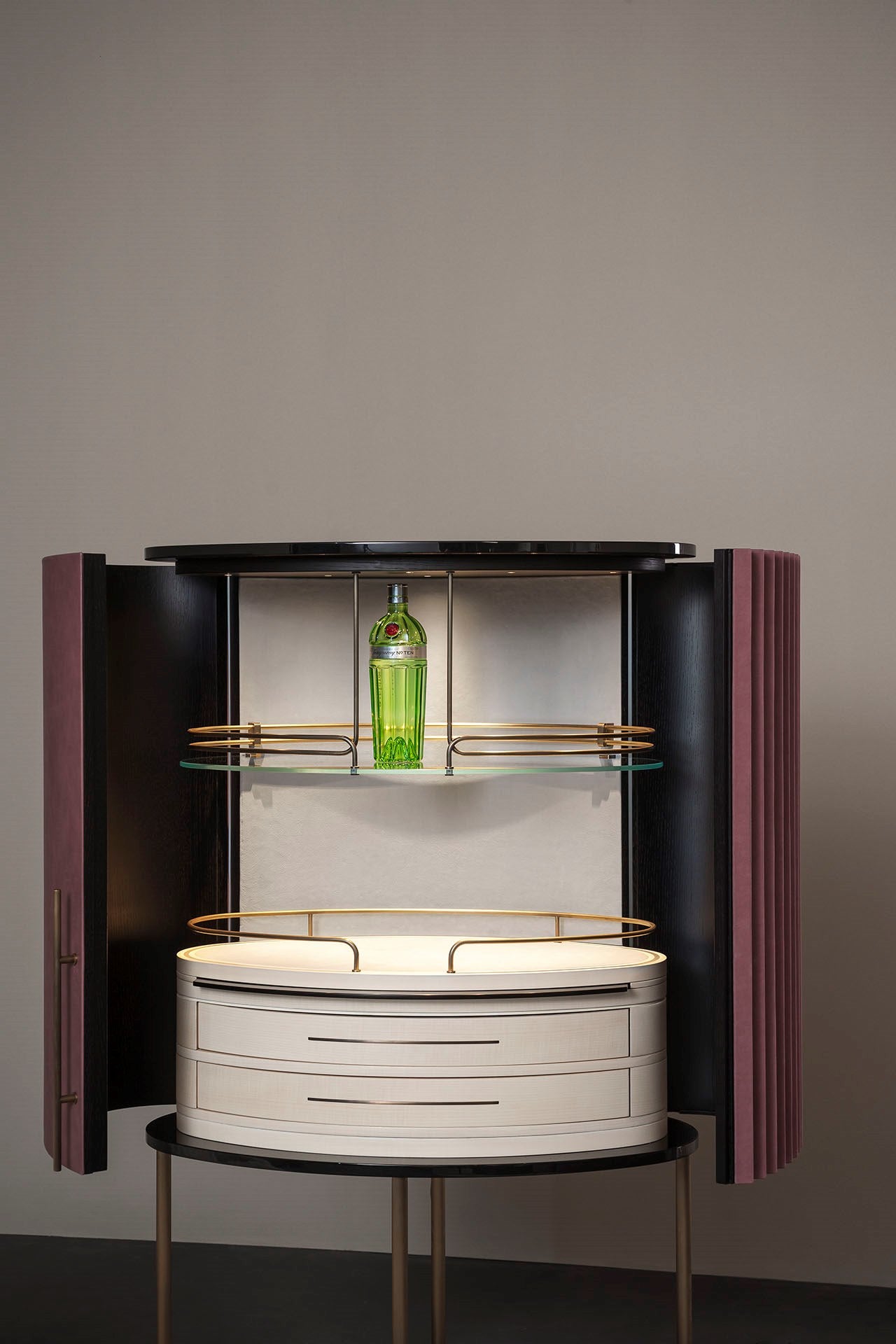 Baxter Plissé Wine Cabinet