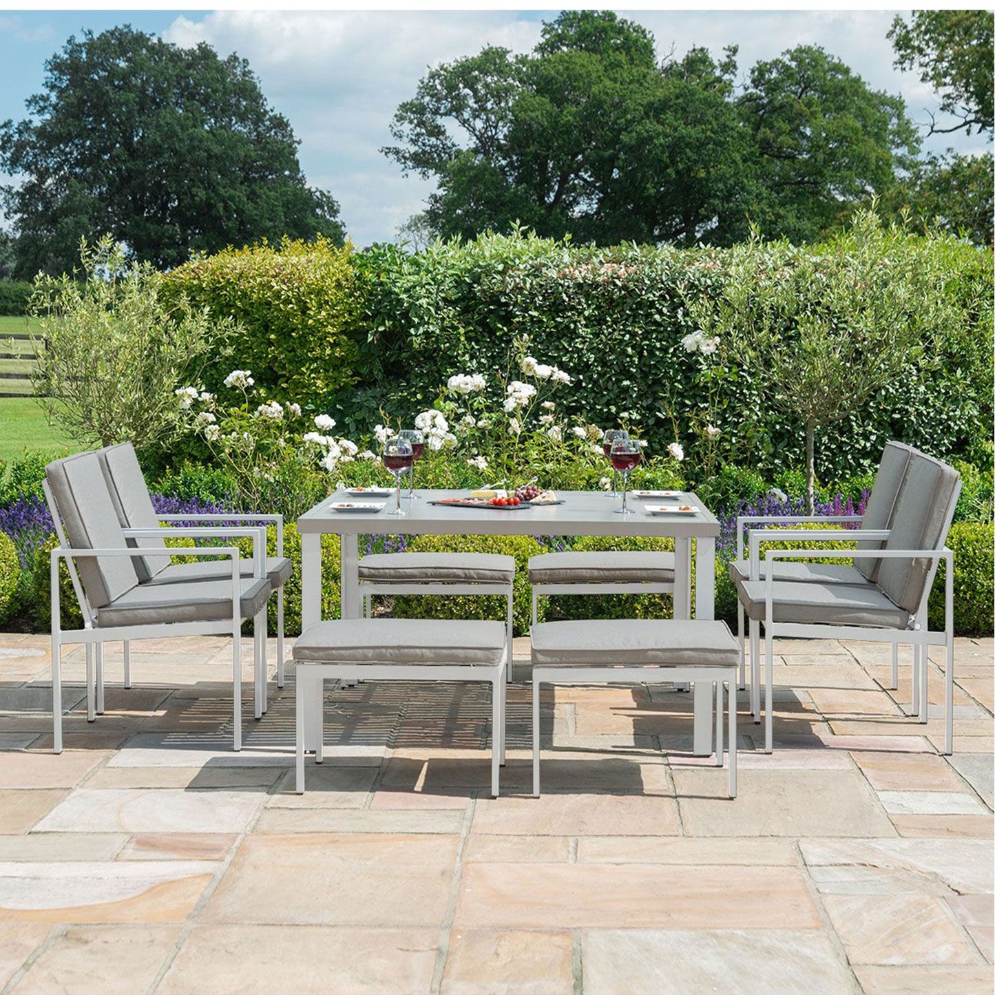 New York Outdoor 9 Piece Cube Dining Set