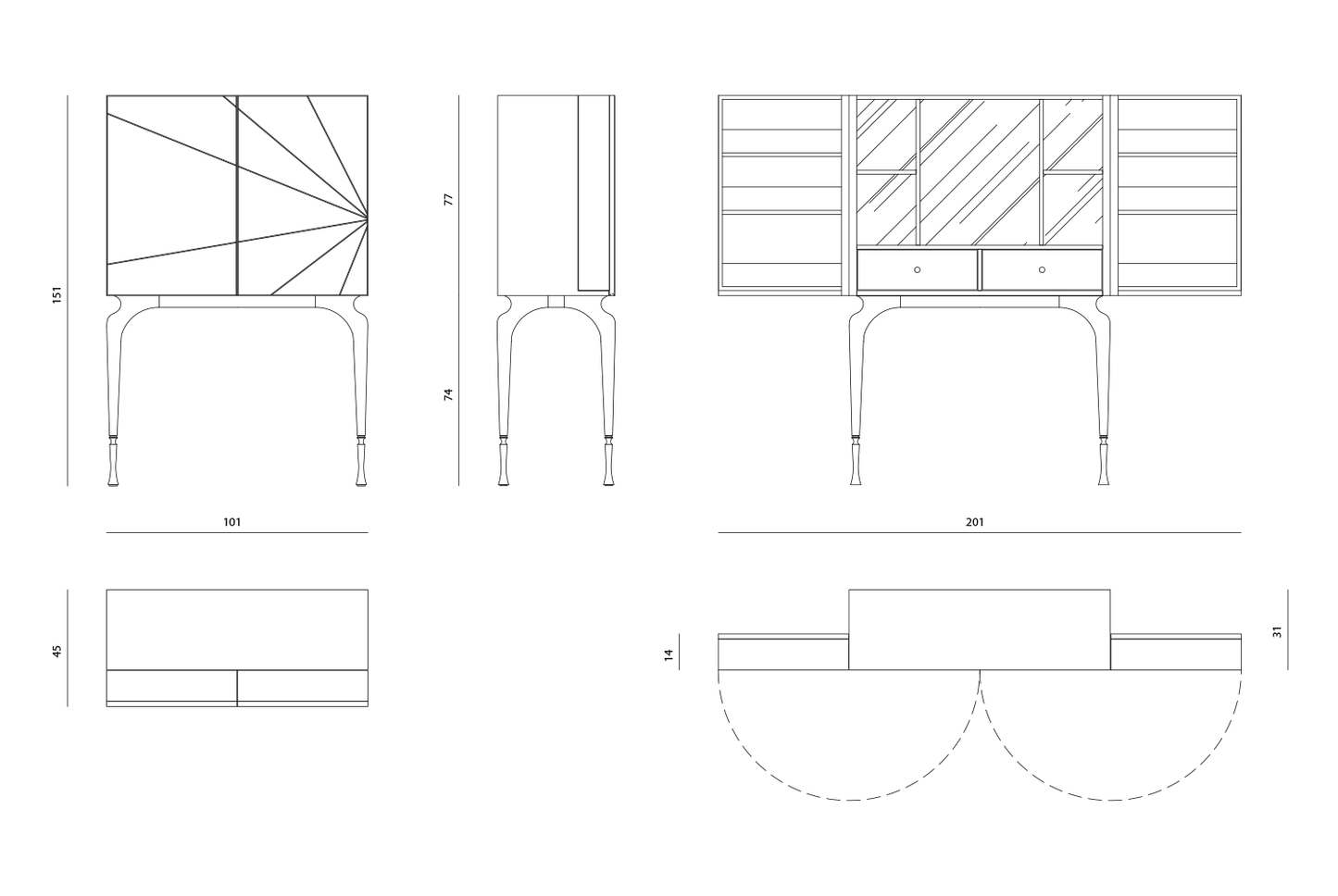 Visionnaire AURORA Wine Cabinet