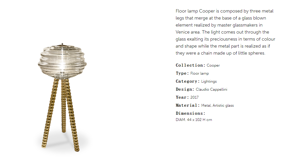 Cornelio Cappellini Cooper Lighting