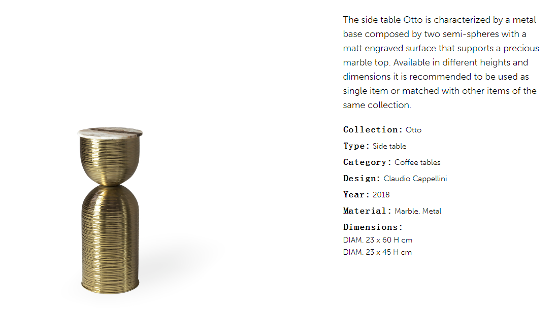 Cornelio Cappellini Otto Side Table