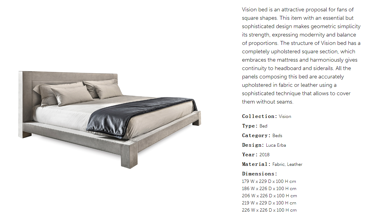 Cornelio Cappellini Vision Bed