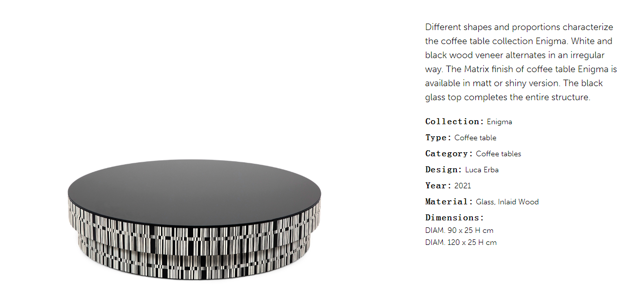 Cornelio Cappellini Enigma Coffee Table