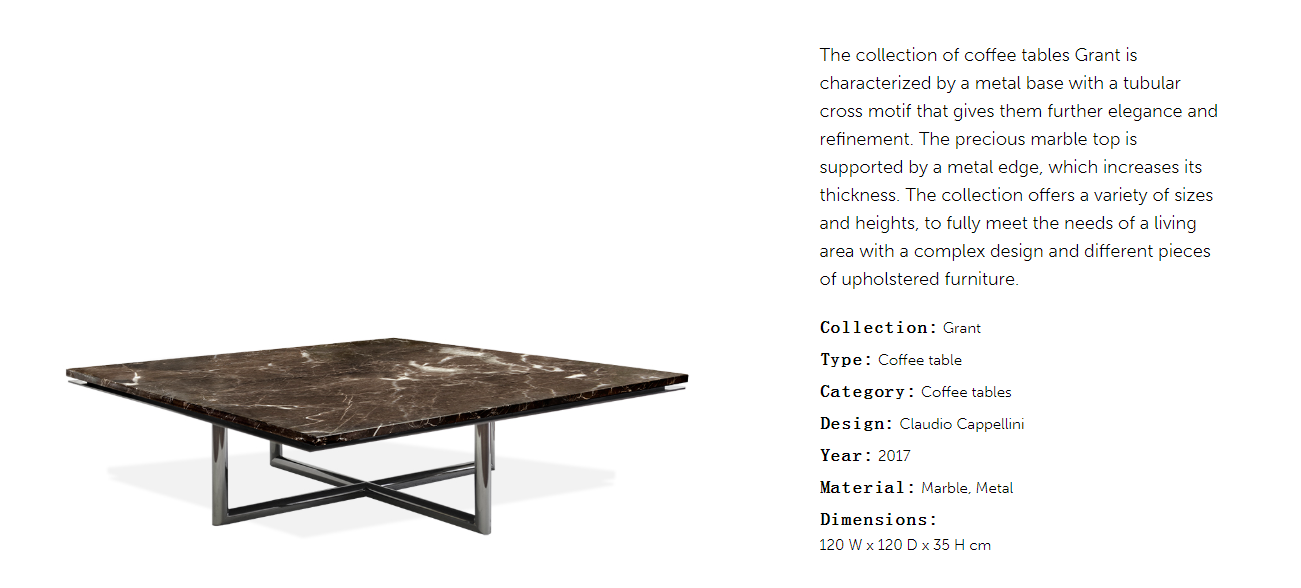 Cornelio Cappellini Grant Coffee Table