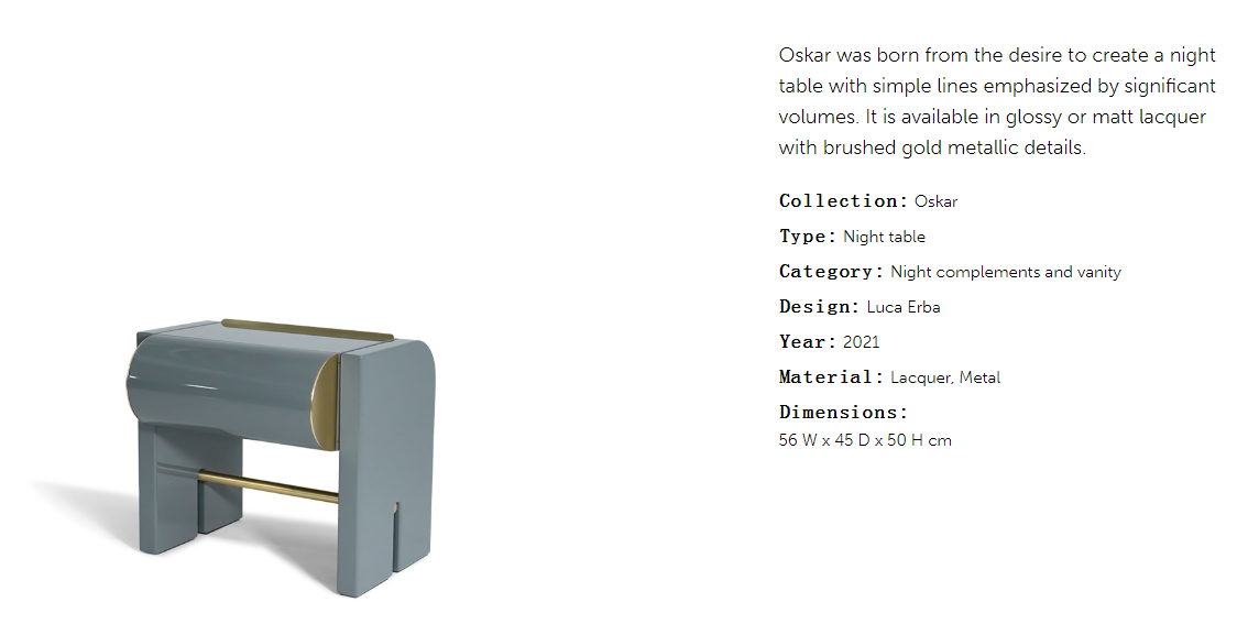 Cornelio Cappellini Oskar Nightstand