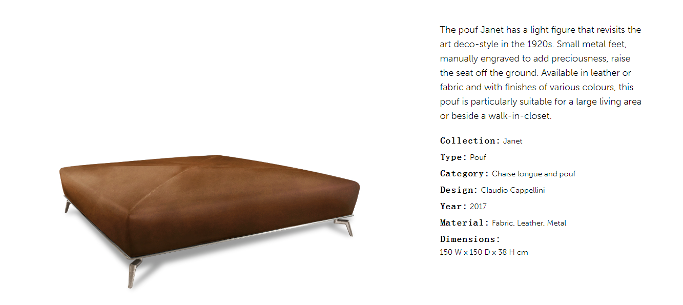 Cornelio Cappellini Janet Stool
