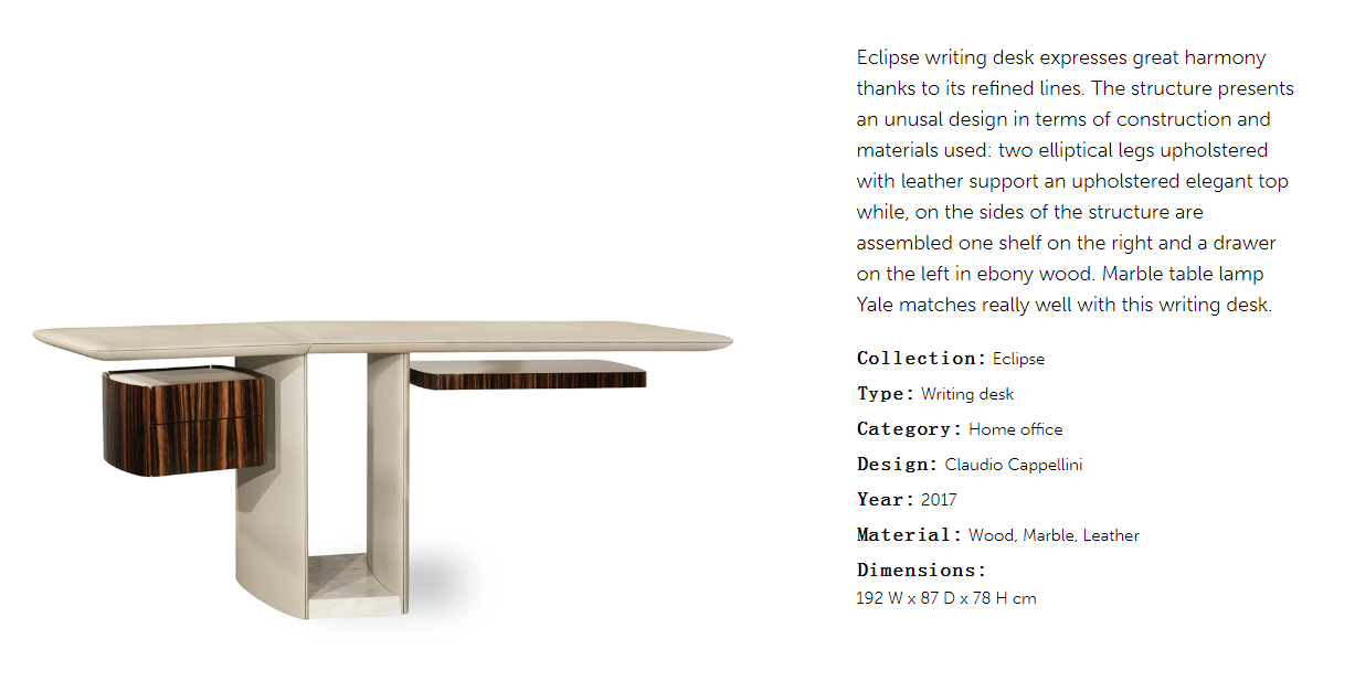 Cornelio Cappellini Eclipse Writing Desk