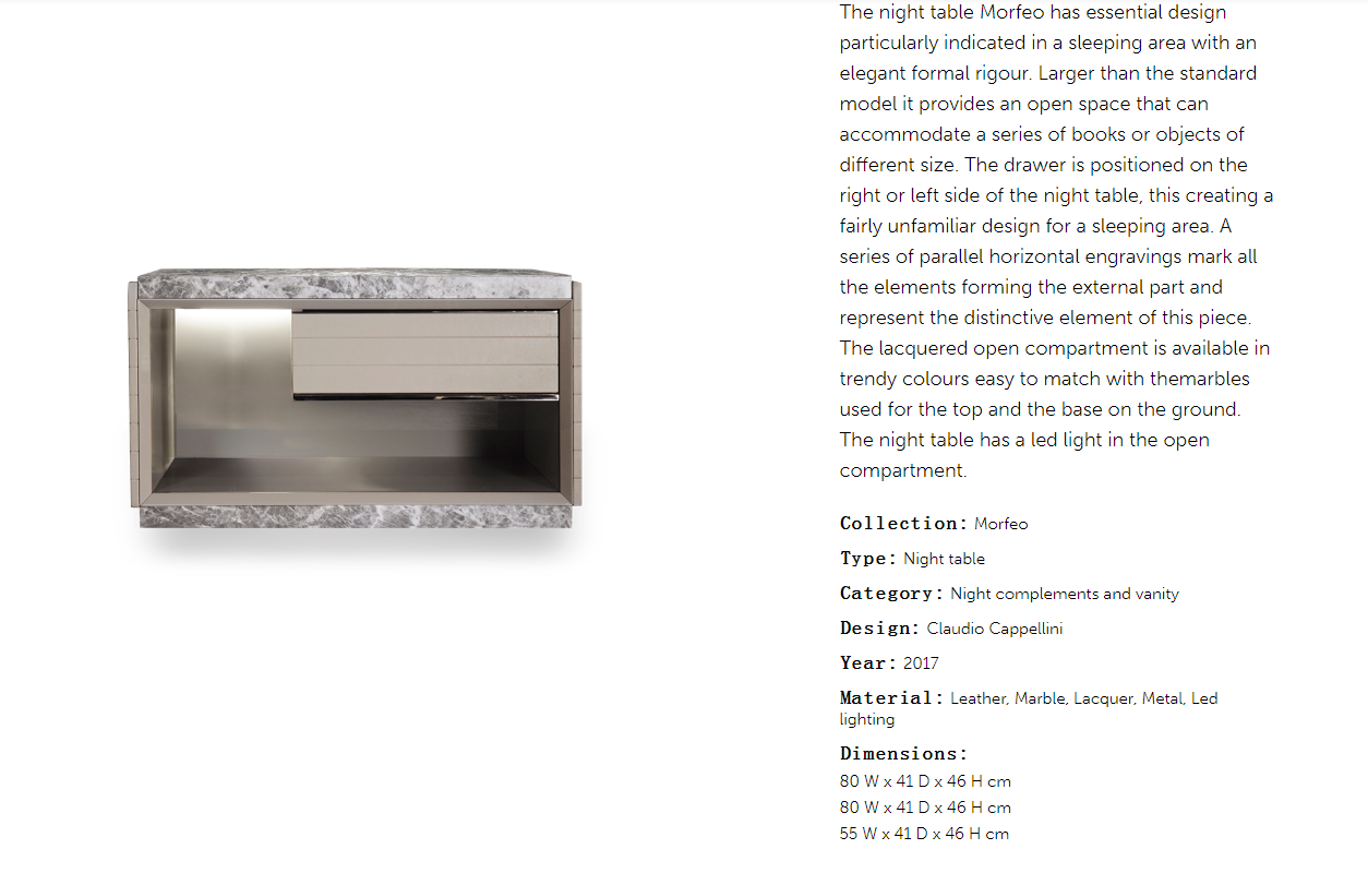 Cornelio Cappellini Morfeo Nightstand