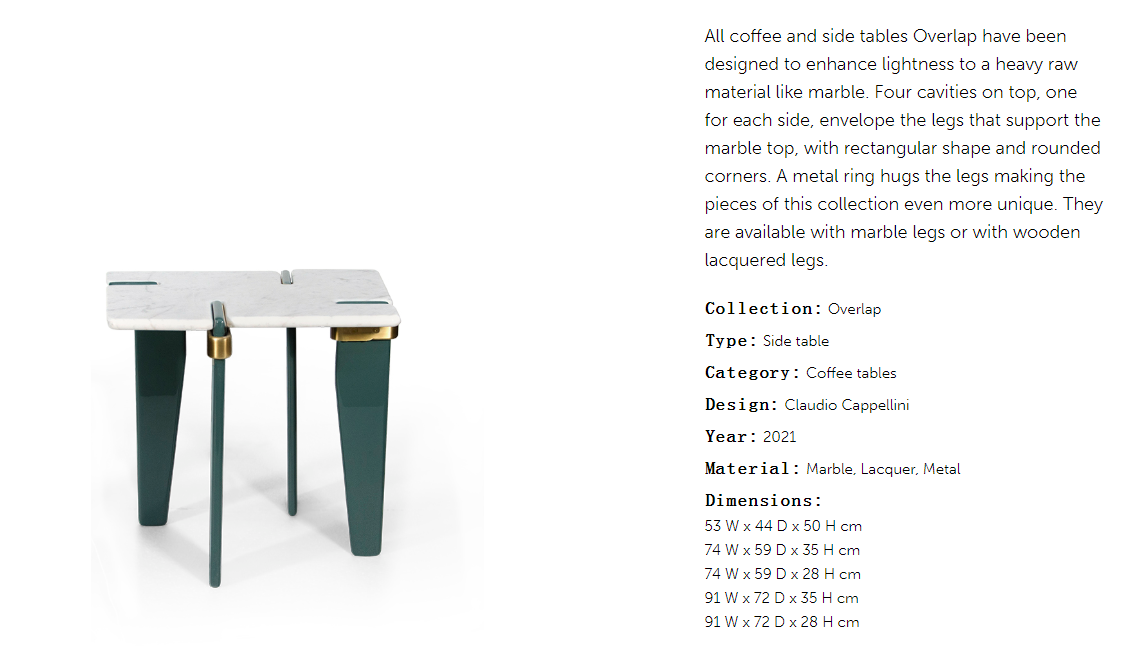 Cornelio Cappellini Overlap Side Table