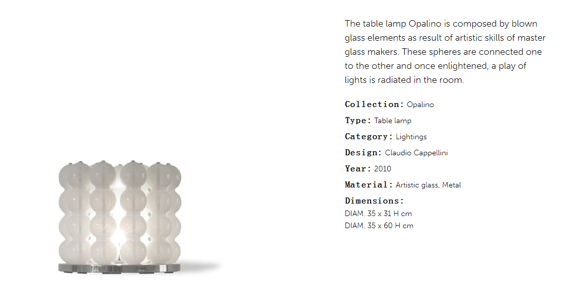 Cornelio Cappellini Opalino Lighting