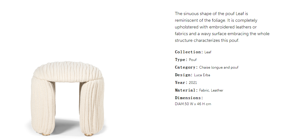 Cornelio Cappellini Leaf Stool