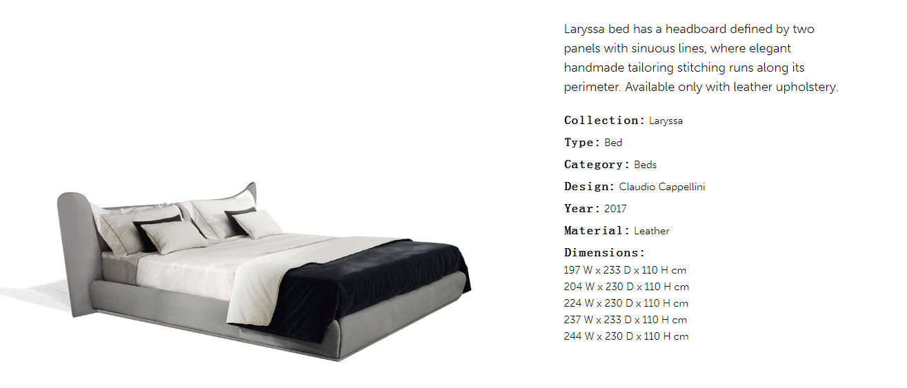 Cornelio Cappellini Laryssa Bed